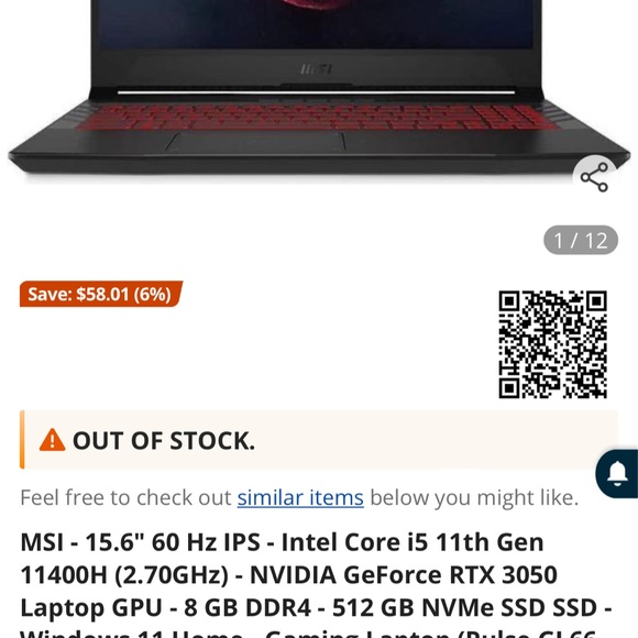 MSI Pulse GL66 11UCK-1250 gaming laptop - Picture 11 of 11